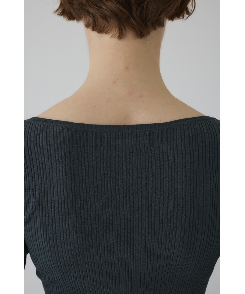 RIM.ARK(リムアーク)の「Rib zipper knit tops リブジッパーニットトップス(ニット/セーター・レディース・ブラック/グレー/ブルー・FREE)」の10枚目の写真