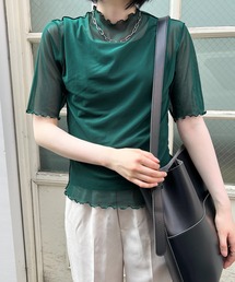 ハイネック」に該当するTシャツ/カットソー（グリーン・カーキ/緑色系