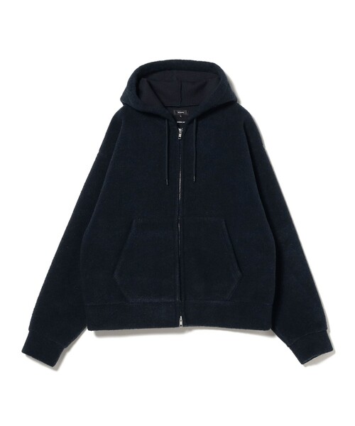 BEAMS(ビームス)の「ワイドショートフィット スライバー フルジップ フーディ(ブルゾン・メンズ・ダークブラウン/ネイビー・XL/L/M/S)」の5枚目の写真