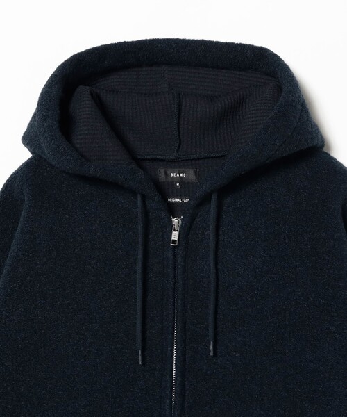 BEAMS(ビームス)の「ワイドショートフィット スライバー フルジップ フーディ(ブルゾン・メンズ・ダークブラウン/ネイビー・XL/L/M/S)」の6枚目の写真