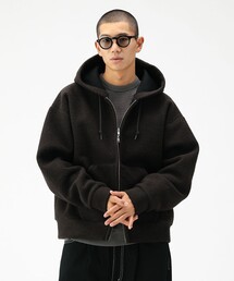 BEAMS | ワイドショートフィット スライバー フルジップ フーディ(ブルゾン)