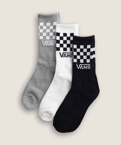 VANS(バンズ)の「クラシックチェック クルーソックス(3足)(ソックス/靴下・メンズ・ブラック系・MEDIUM/LARGE)」の1枚目の写真