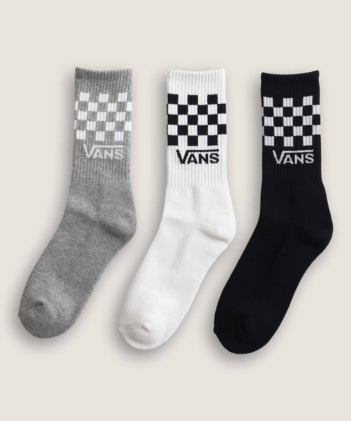 VANS(バンズ)の「クラシックチェック クルーソックス(3足)(ソックス/靴下・メンズ・ブラック系・MEDIUM/LARGE)」の2枚目の写真