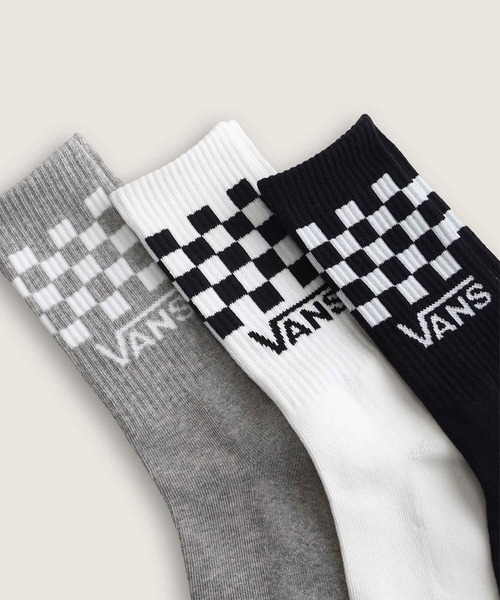 VANS(バンズ)の「クラシックチェック クルーソックス(3足)(ソックス/靴下・メンズ・ブラック系・MEDIUM/LARGE)」の3枚目の写真