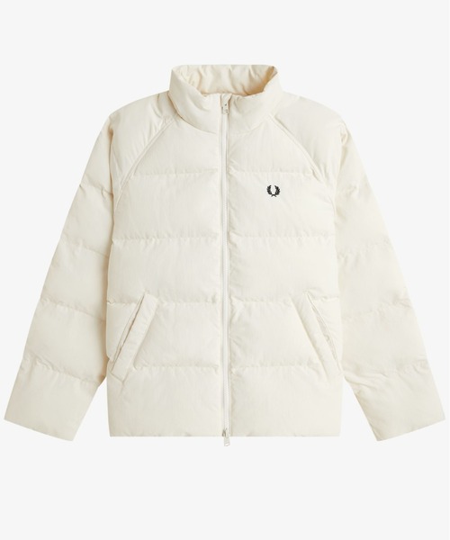 FRED PERRY（フレッドペリー）の「Raglan Sleeve Padded Jacket／ラグランスリーブ中綿ジャケット（ダウンジャケット/コート・レディース・オフホワイト/ブラック・10/8）」の13枚目の写真