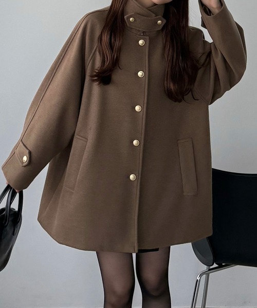 金釦　ミドルコート Re:EDIT ステンカラーコート コート 「2024-25 WINTER COLLECTION