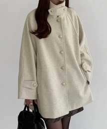 callautia(カラウティア)のゴールドボタンミドルコート(ステンカラーコート)