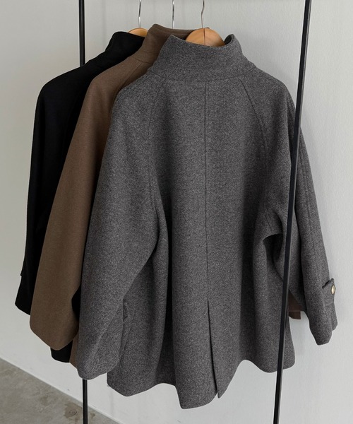 callautia（カラウティア）の「ゴールドボタンミドルコート（ステン