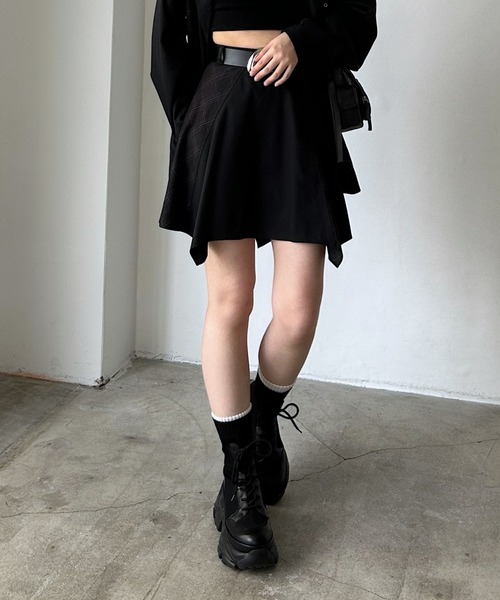 PAGEBOY（ページボーイ）の「チェックMIXイレヘムスカート