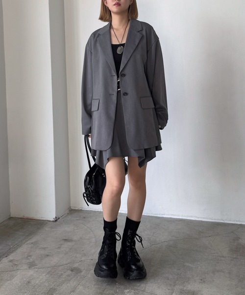 PAGEBOY（ページボーイ）の「チェックMIXイレヘムスカート【セットアップ対応】（スカート・レディース・グレー/ブラック・FREE）」の12枚目の写真