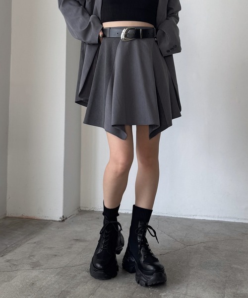 PAGEBOY（ページボーイ）の「チェックMIXイレヘムスカート【セットアップ対応】（スカート・レディース・グレー/ブラック・FREE）」の15枚目の写真