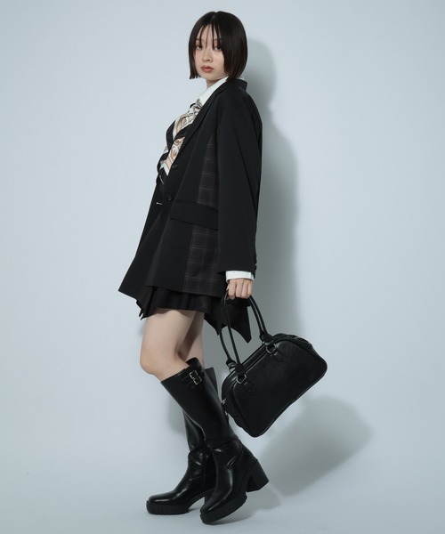 チェックMIXイレヘムスカート【セットアップ対応】（スカート