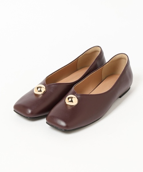 mysty woman（ミスティウーマン）の「メタルチャームバレエ　586670（バレエシューズ・レディース・ボルドー/ブラック・LARGE/MEDIUM）」の16枚目の写真