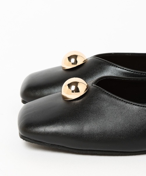 mysty woman（ミスティウーマン）の「メタルチャームバレエ　586670（バレエシューズ・レディース・ボルドー/ブラック・LARGE/MEDIUM）」の12枚目の写真