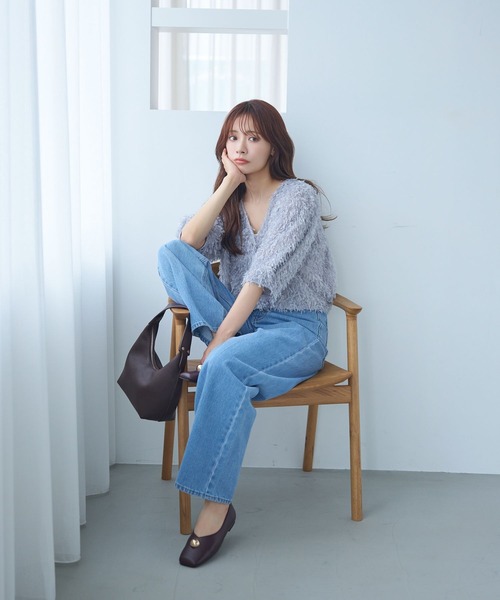 mysty woman（ミスティウーマン）の「メタルチャームバレエ　586670（バレエシューズ・レディース・ボルドー/ブラック・LARGE/MEDIUM）」の5枚目の写真