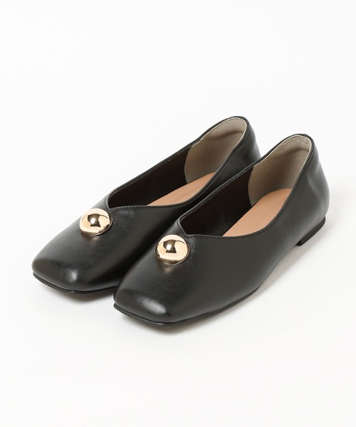 mysty woman（ミスティウーマン）の「メタルチャームバレエ　586670（バレエシューズ・レディース・ボルドー/ブラック・LARGE/MEDIUM）」の3枚目の写真