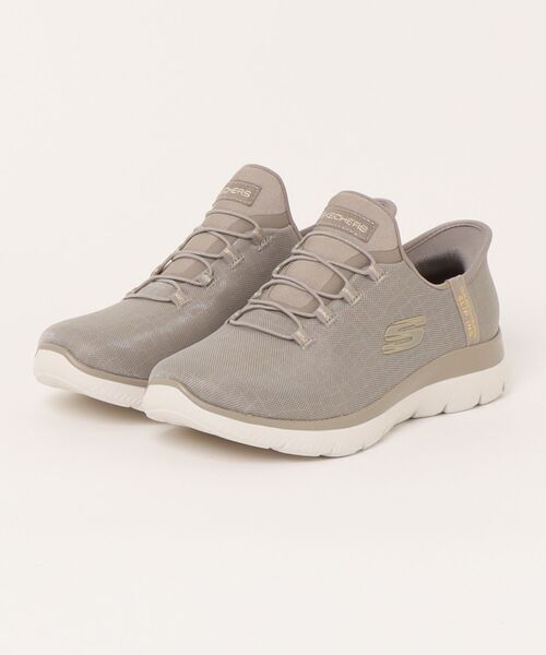 SKECHERS(スケッチャーズ)の「【SKECHERS】スケッチャーズ SLIP-INS:SUMMITS - CLASSY NIGHT(スリップインズ:サミッツ - クラッシーナイト)スリッポンスニーカー ワイドフィット 150128W(スニーカー・レディース・ネイビー/ベージュ/ブラック/ブラック系その他・22.5cm/23.0cm/23.5cm/24.0cm/24.5cm/25.0cm)」の4枚目の写真