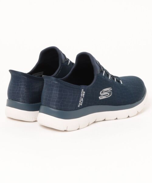 SKECHERS(スケッチャーズ)の「【SKECHERS】スケッチャーズ SLIP-INS:SUMMITS - CLASSY NIGHT(スリップインズ:サミッツ - クラッシーナイト)スリッポンスニーカー ワイドフィット 150128W(スニーカー・レディース・ネイビー/ベージュ/ブラック/ブラック系その他・22.5cm/23.0cm/23.5cm/24.0cm/24.5cm/25.0cm)」の5枚目の写真