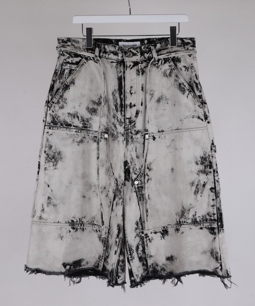 DISCOVERED(ディスカバード)の「DISCOVERED BLEACH HAKAMA SHORTS(デニムパンツ・メンズ・ホワイト/ブラック・1/3)」の9枚目の写真