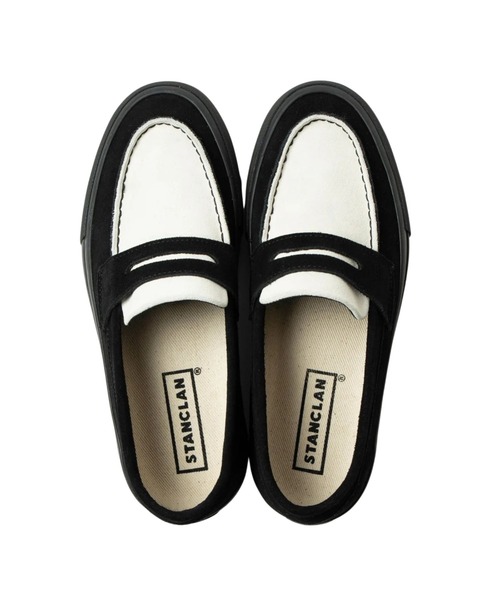 STANCLAN（スタンクラン）の「【STANCLAN】PENNY Suede Black X White（スリッポン・メンズ・ブラック×ホワイト・26.5/27.5/24.5/23.5/27/28/24）」の10枚目の写真