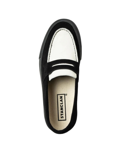 STANCLAN（スタンクラン）の「【STANCLAN】PENNY Suede Black X White（スリッポン・メンズ・ブラック×ホワイト・26.5/27.5/24.5/23.5/27/28/24）」の11枚目の写真