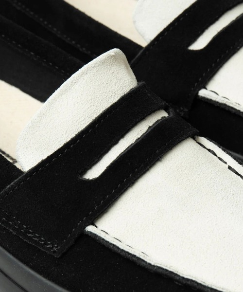STANCLAN（スタンクラン）の「【STANCLAN】PENNY Suede Black X White（スリッポン・メンズ・ブラック×ホワイト・26.5/27.5/24.5/23.5/27/28/24）」の7枚目の写真