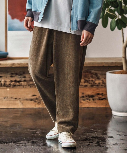 CAMBIO(カンビオ)の「mp13959- Brushed Jacquard Balloon Pants バルーンパンツ(CAM25AW-007)(その他パンツ・メンズ・グレイッシュベージュ/ブラック/チャコール・L/M/S)」の1枚目の写真