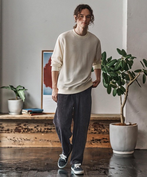 CAMBIO(カンビオ)の「mp13959- Brushed Jacquard Balloon Pants バルーンパンツ(CAM25AW-007)(その他パンツ・メンズ・グレイッシュベージュ/ブラック/チャコール・L/M/S)」の21枚目の写真
