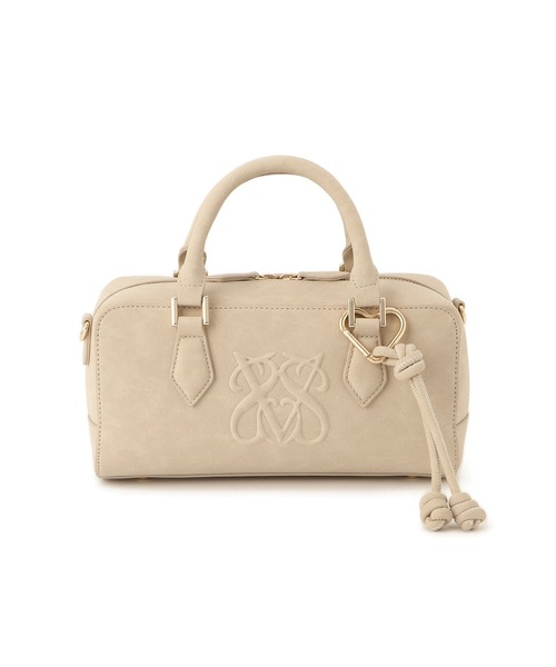 2WAYロゴボストンバッグ VIS ボストンバッグ 「2WAY」ロゴスエードミニボストンバッグ