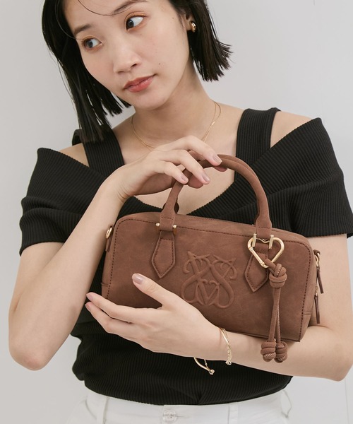 VIS（ビス）の「ロゴスエードミニボストンバッグ/2WAY（ボストンバッグ・レディース・ブラウン/ベージュ系その他/ピンク・FREE）」の22枚目の写真