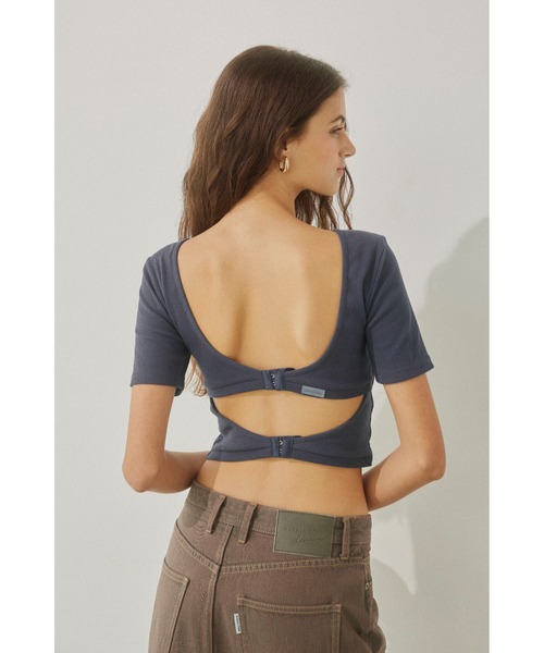 Wellness Back Adjuster Rib Top /バックオープンT（Tシャツ