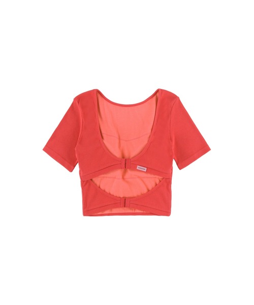 Wellness Back Adjuster Rib Top /バックオープンT（Tシャツ