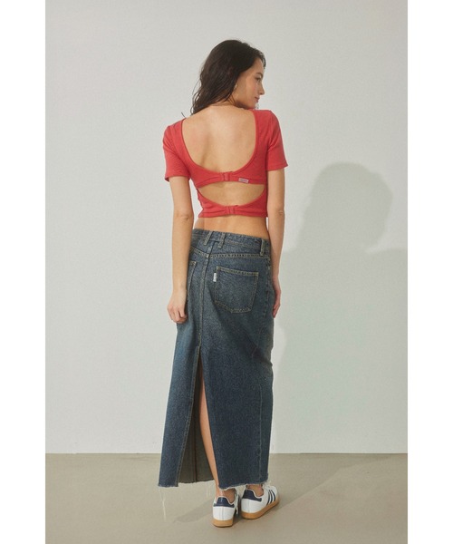 alexia stam バックオープンT Wellness Back Adjuster Rib Top /バックオープンT（Tシャツ