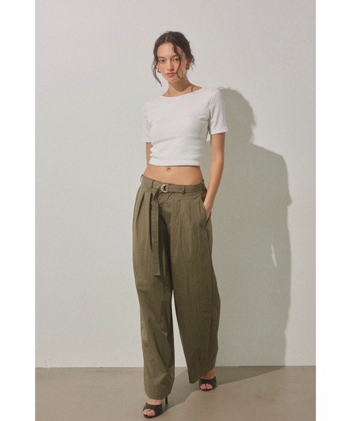 Wellness Back Adjuster Rib Top /バックオープンT（Tシャツ