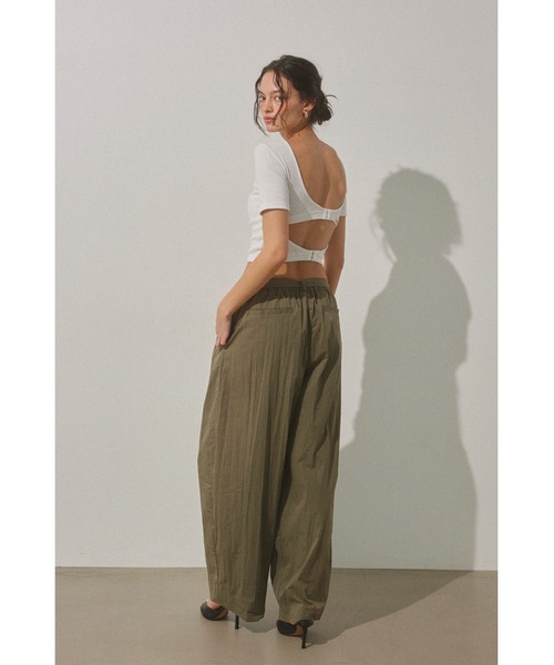 新品☆ALEXIA STAM Wellness Backle Pants ALEXIA STAM パンツ Wellness Buckle Pants /ベルト付き裏起毛