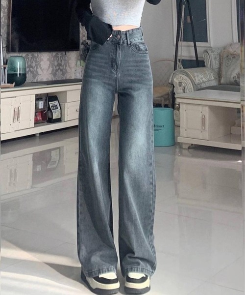 SPIGA(スピーガ)の「ハイウエストデニムパンツ(デニムパンツ・レディース・ブルー・SMALL/MEDIUM/LARGE/X-LARGE)」の1枚目の写真