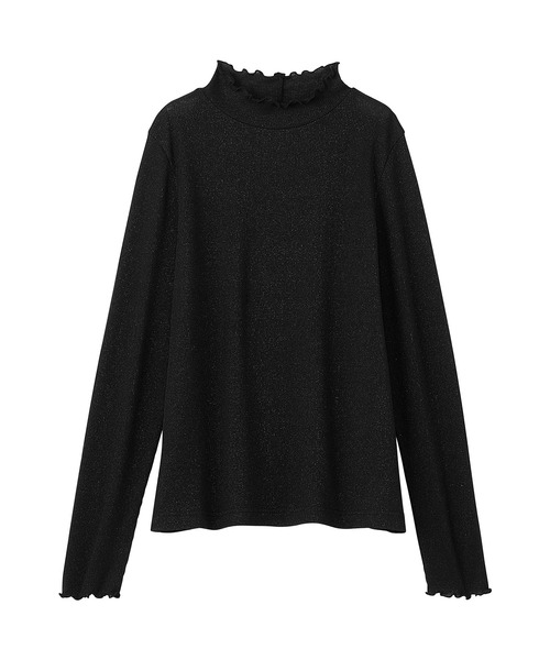 Viola e Viola(ヴィオラエヴィオラ)の「ラメ入りテレコリブプチハイメローカットソー(Tシャツ/カットソー・レディース・シルバーグレー/ブラック/ベージュ・L/M/LL)」の17枚目の写真