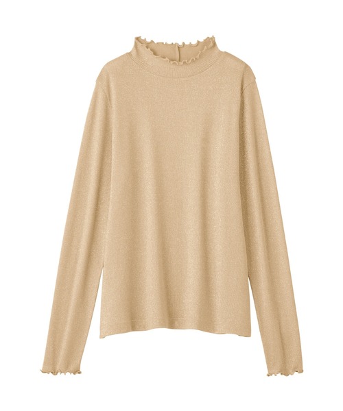 Viola e Viola(ヴィオラエヴィオラ)の「ラメ入りテレコリブプチハイメローカットソー(Tシャツ/カットソー・レディース・シルバーグレー/ブラック/ベージュ・L/M/LL)」の18枚目の写真