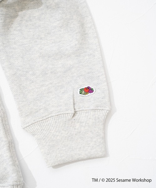 FRUIT OF THE LOOM(フルーツオブザルーム)の「SESAME STREET×FTL ロングスリーブ甘編 / セサミ / プルオーバー(スウェット・メンズ・ブルー/杢グレー・S/M/L)」の6枚目の写真