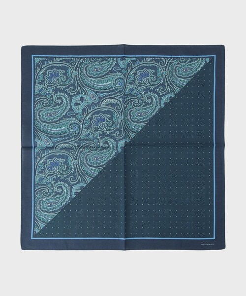 TAKEO KIKUCHI（タケオキクチ）の「パターンブロッキング プリントハンカチ（ハンカチ/ハンドタオル・メンズ・ブラウン系その他2/ベージュ系その他3/ネイビー系・00）」の4枚目の写真
