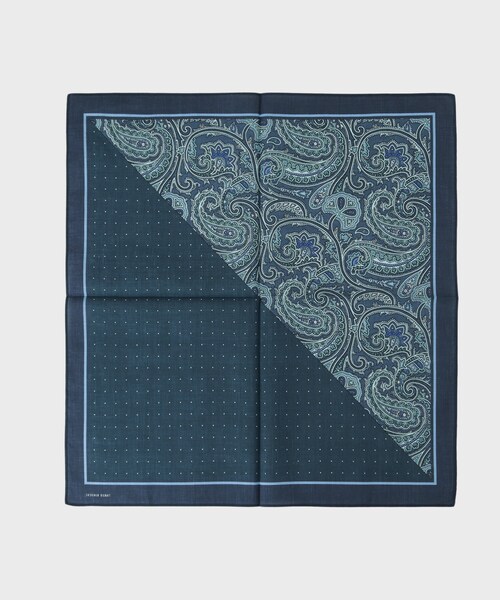 TAKEO KIKUCHI（タケオキクチ）の「パターンブロッキング プリントハンカチ（ハンカチ/ハンドタオル・メンズ・ブラウン系その他2/ベージュ系その他3/ネイビー系・00）」の5枚目の写真