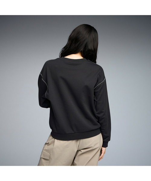 PUMA（プーマ）の「PUMA プーマ ウィメンズ ESS MX リラックスド クルー スウェット（スウェット・レディース・オフホワイト/ライラック/ブラック・SMALL/X-LARGE/LARGE/MEDIUM）」の11枚目の写真