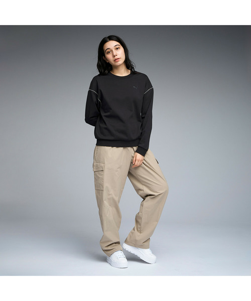 PUMA（プーマ）の「PUMA プーマ ウィメンズ ESS MX リラックスド クルー スウェット（スウェット・レディース・オフホワイト/ライラック/ブラック・SMALL/X-LARGE/LARGE/MEDIUM）」の12枚目の写真