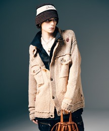 glamb（グラム）の「Beadswork Knit Jacket / ビーズワークニットジャケット（その他アウター）」
