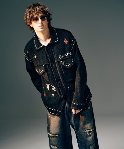 セール】Beadswork Knit Jacket / ビーズワークニットジャケット
