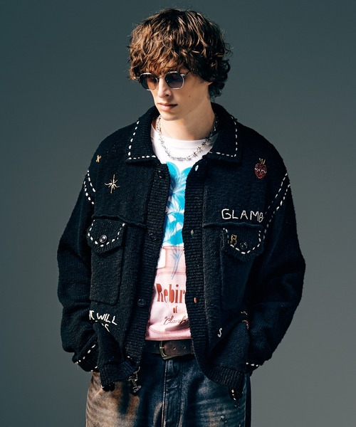 セール】Beadswork Knit Jacket / ビーズワークニットジャケット