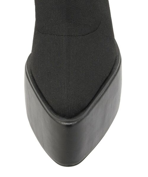 GYDA(ジェイダ)の「チャンキーソール KNEEニットブーツ(ブーツ・レディース・ブラック・SMALL/MEDIUM/LARGE)」の9枚目の写真