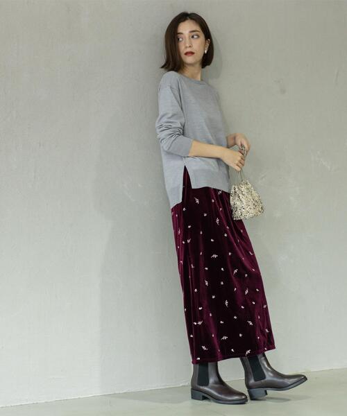 セール】ボートネックニット/エクストラファインメリノウール【THE