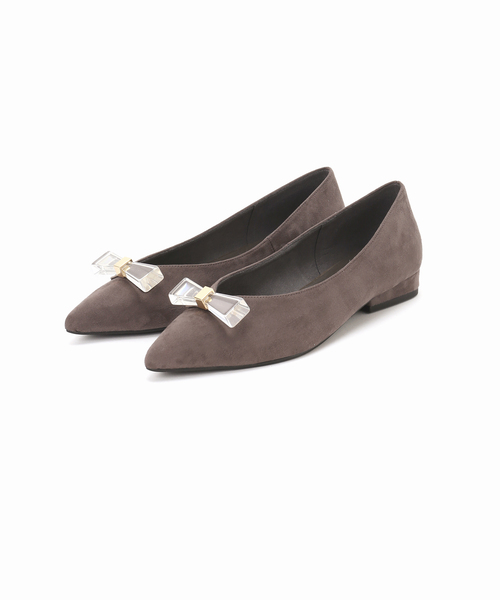セール】ポインテッドクリアリボンフラット（その他シューズ）｜LE