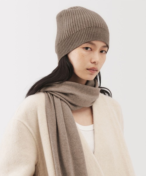MUJI Labo〕自然のまんまの色 カシミヤニットキャップ（キャップ